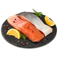 Fresh Organic Salmon Sushi Fillet Steak With Skin ...