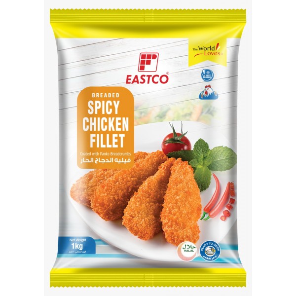 Breaded Spicy Chicken Fillet Eastco- Per 1Kg