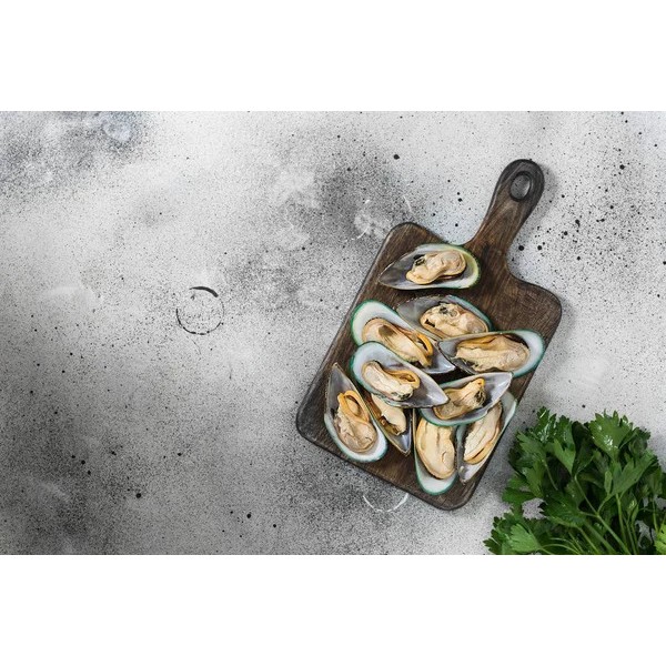 Frozen Green Half Shell Mussels Small New Zealand - 1Kg