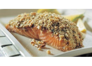 Salmon with Crunchy Walnut