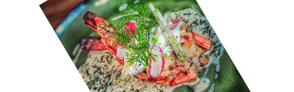 Tiger Shrimp with Butter Garlic Cream